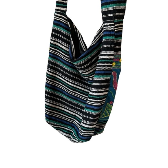 Africa Imports Colorful Royal Elephant Embroidered Tote Bag - Picture 5 of 10